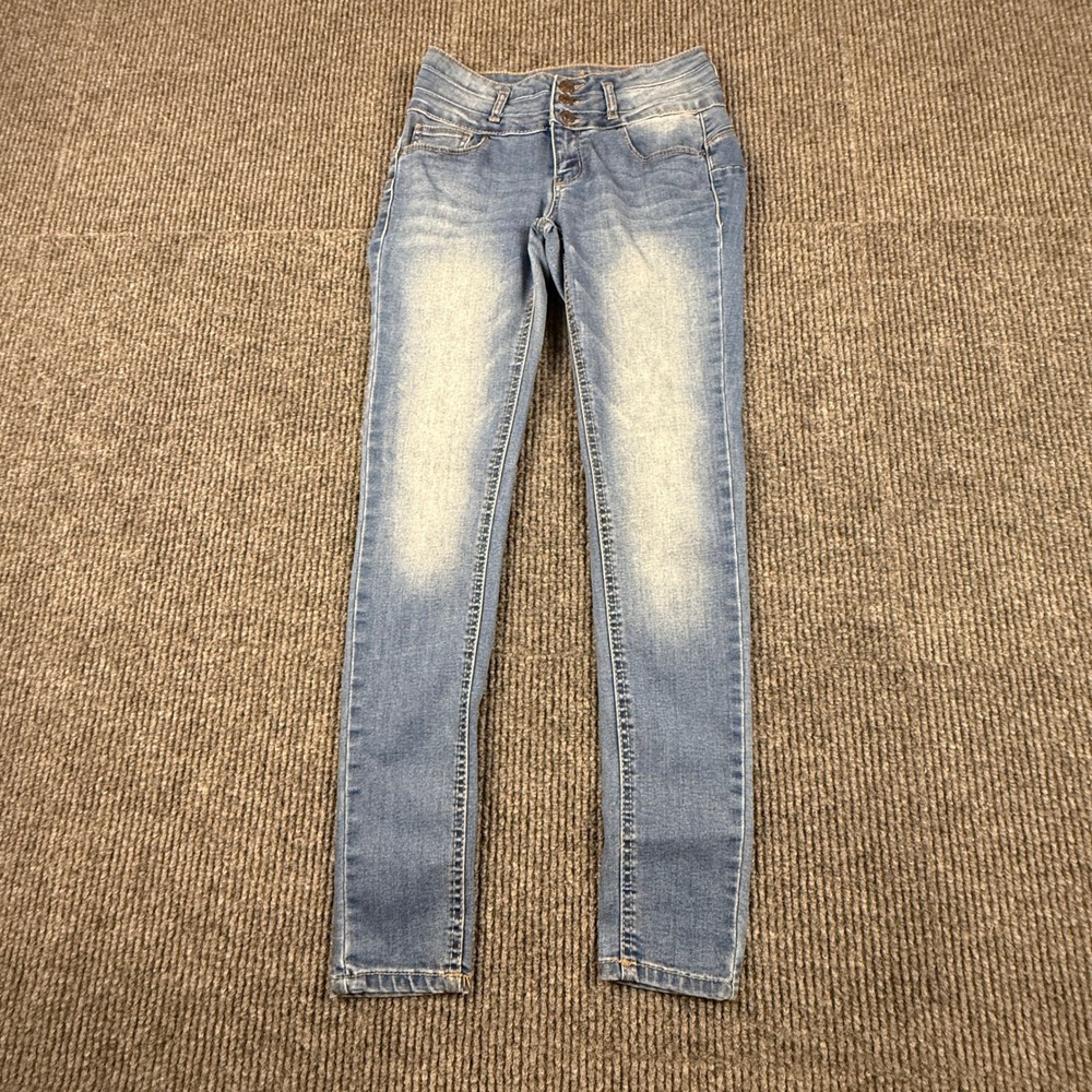 Wax Jean Butt I Love You Size 3 High Rise Skinny Jeans Medium Wash Style 90087